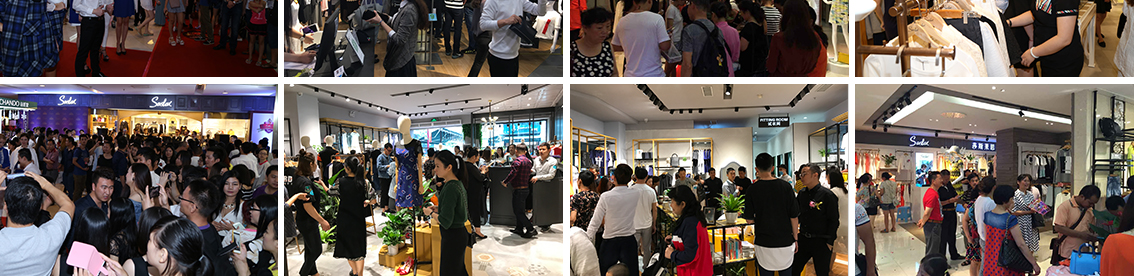 Saslax店面开业火爆场面，人流量大